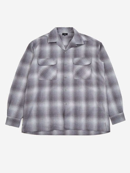 Beams Ombre Open Collar Shirt - Grey – Goodhood