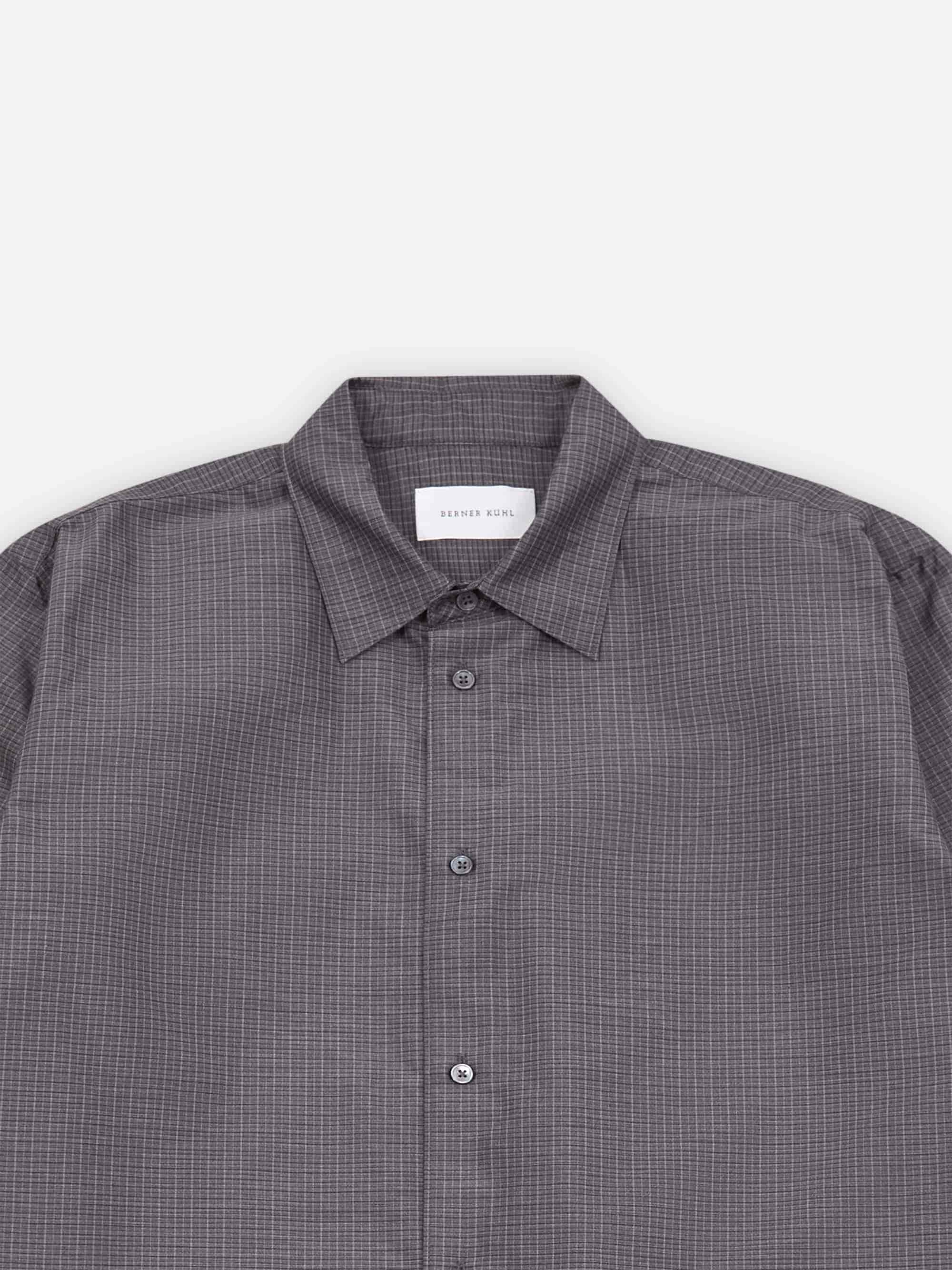 Berner Kuhl Grid Volume Shirt - Charcoal – Goodhood