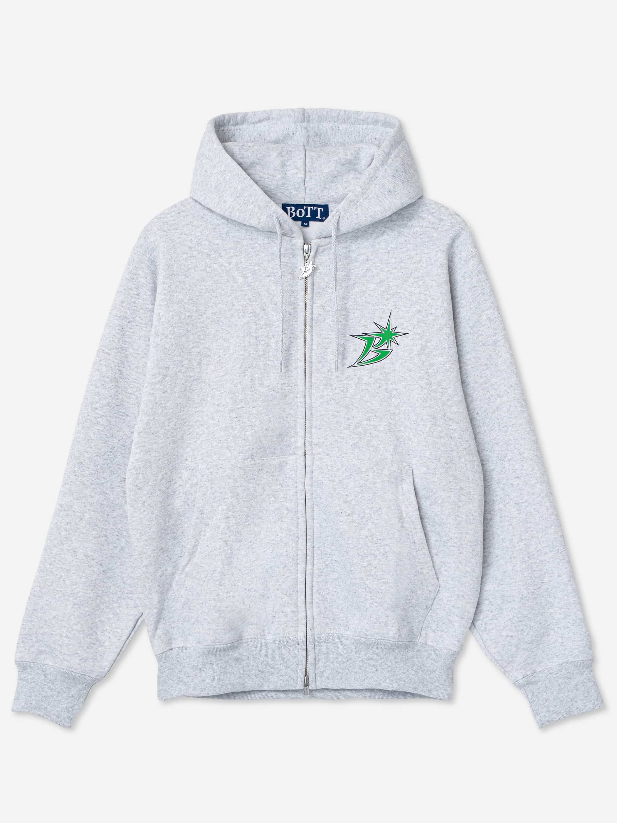 トップス BoTT Scattered B Logo Zip Hoodie Ash L BoTT B Logo Zip Hoodie - Ash – Goodhood