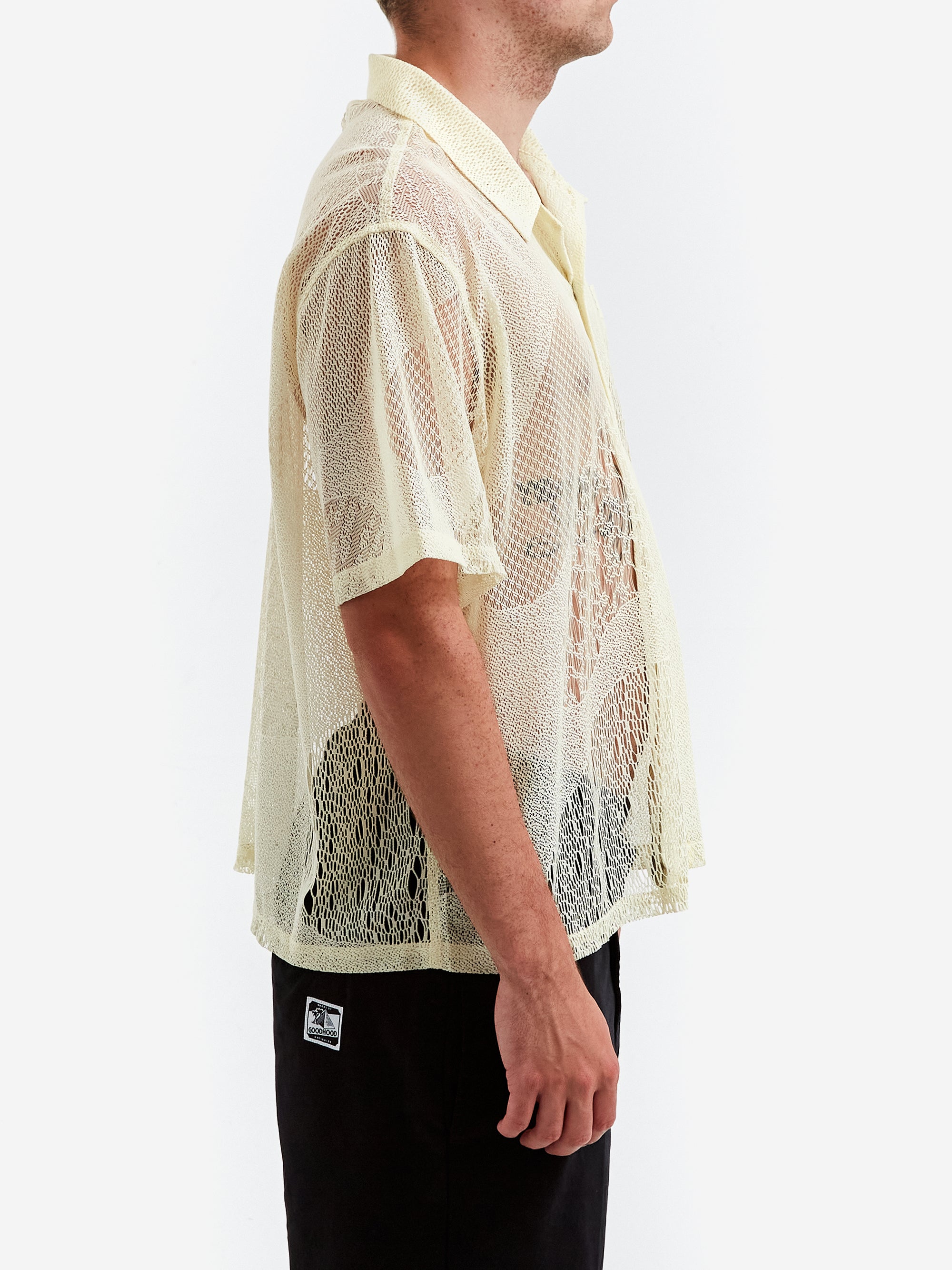 Brain Dead Engineered Mesh Short Sleeve Button Up - Natural – Goodhood