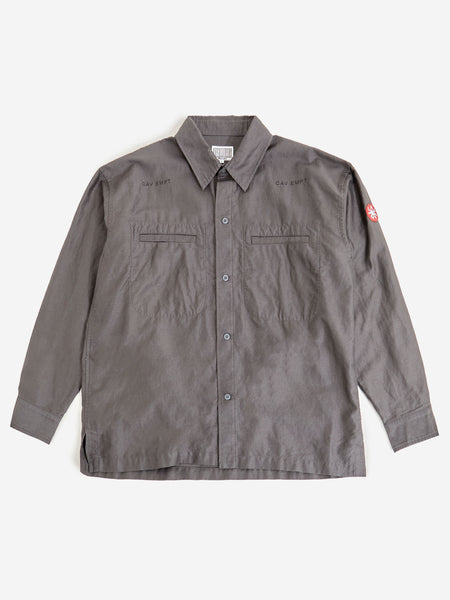 値下 CE COTTON LINEN CASUAL SHIRT CHARCOAL C.E Cav Empt Cotton Linen Casual Shirt - Charcoal – Goodhood