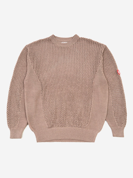 C.E Cav Empt Side Rib Loose Net Knit - Beige