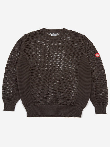 C.E Cav Empt Side Rib Loose Net Knit Charcoal