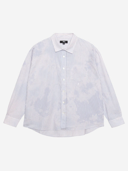 Stussy Classic LS Shirt Bleached - Blue – Goodhood