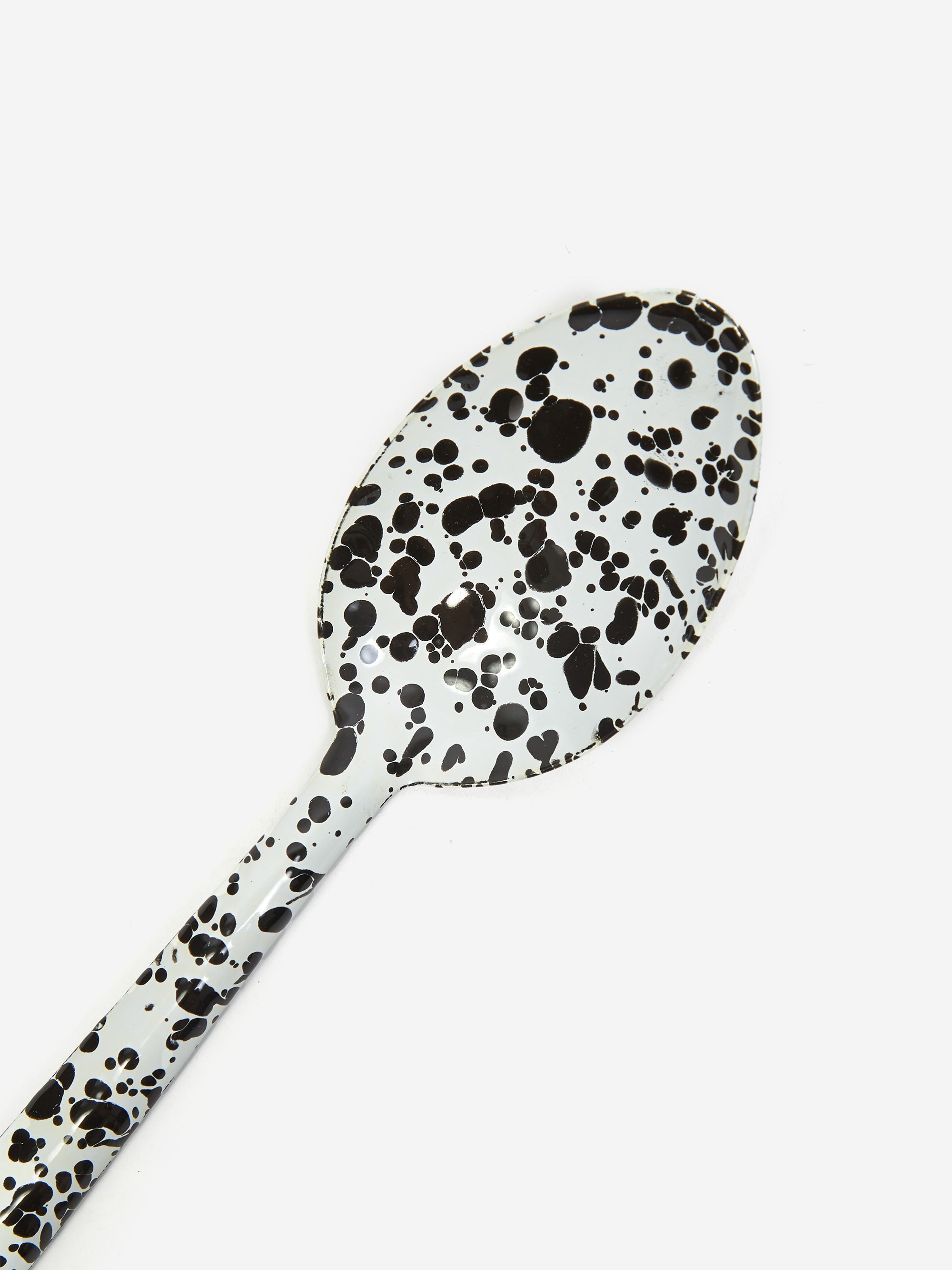 Crow Canyon Splatter Enamelware Large Serving Spoon - Black/White ...