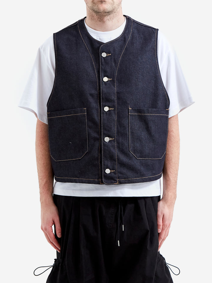 Nick Vest, Indigo, Bamboo Fleece