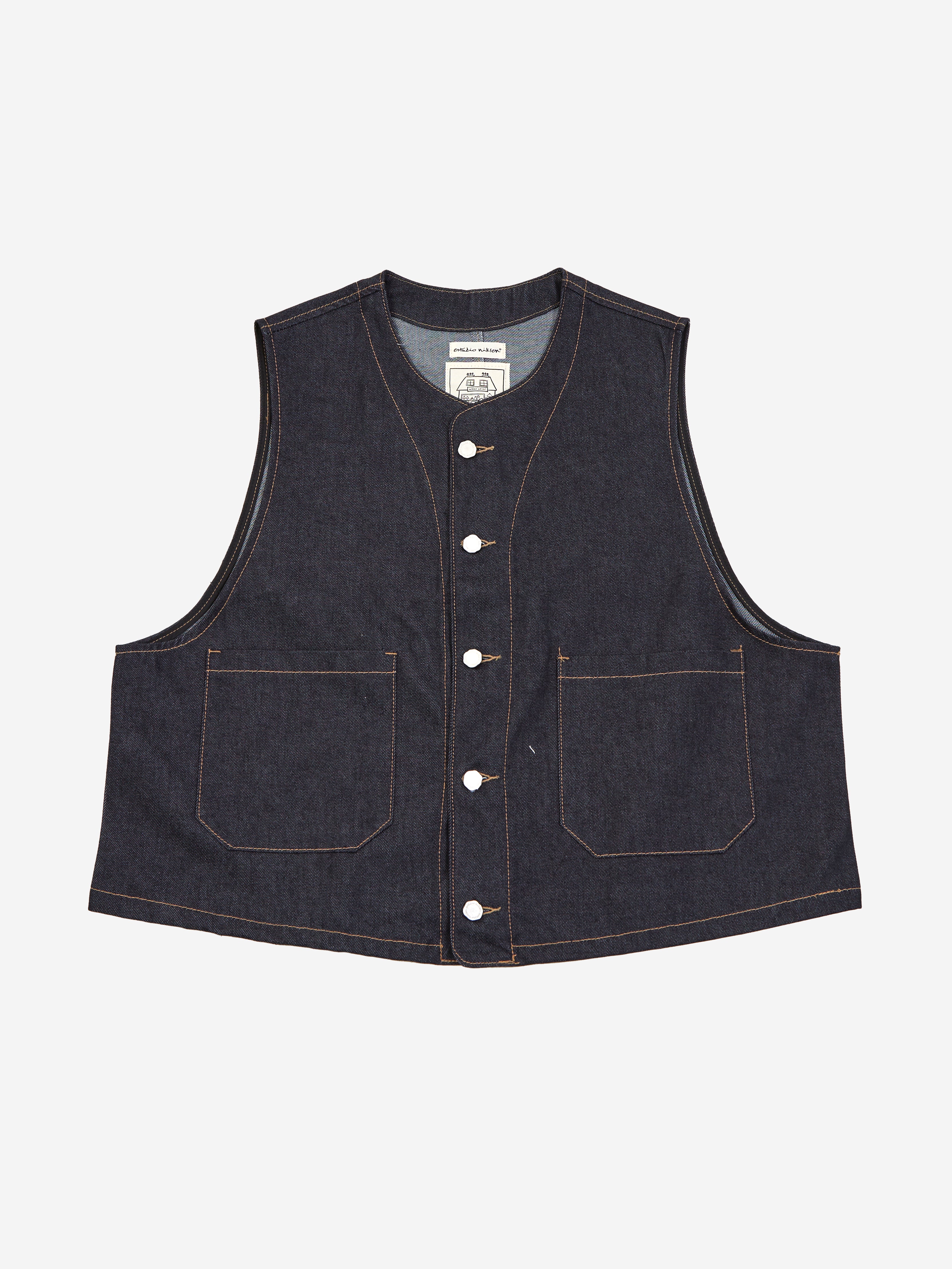 Nick Vest, Indigo, Bamboo Fleece main image 1