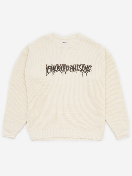 Fucking Awesome Drip Logo Sweater - Cream – Goodhood