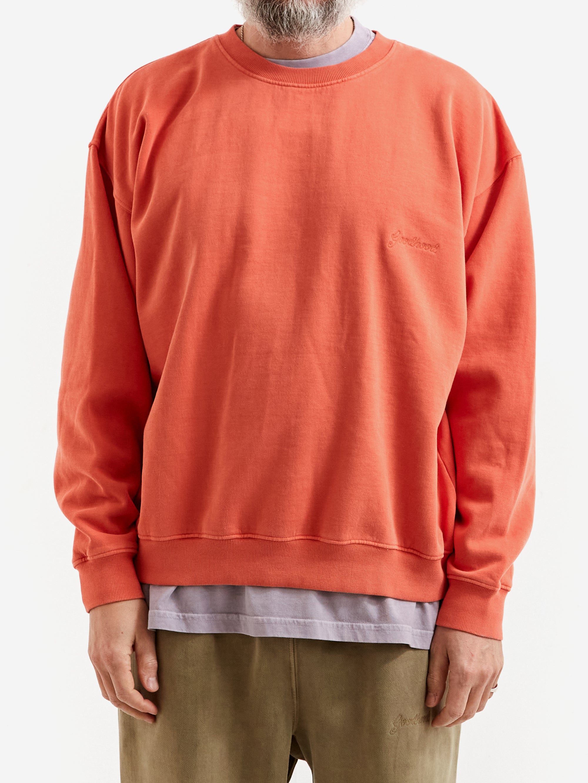 Goodhood Worldwide Script Sweatshirt - Grenadine