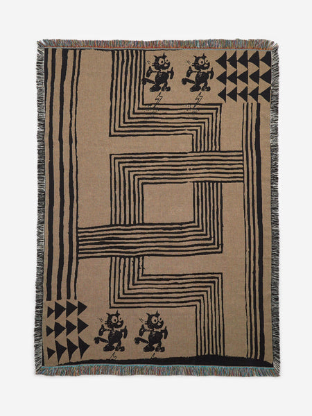 Goodhood Lifestore Art Wall Tapestry Blanket Geometric Cat