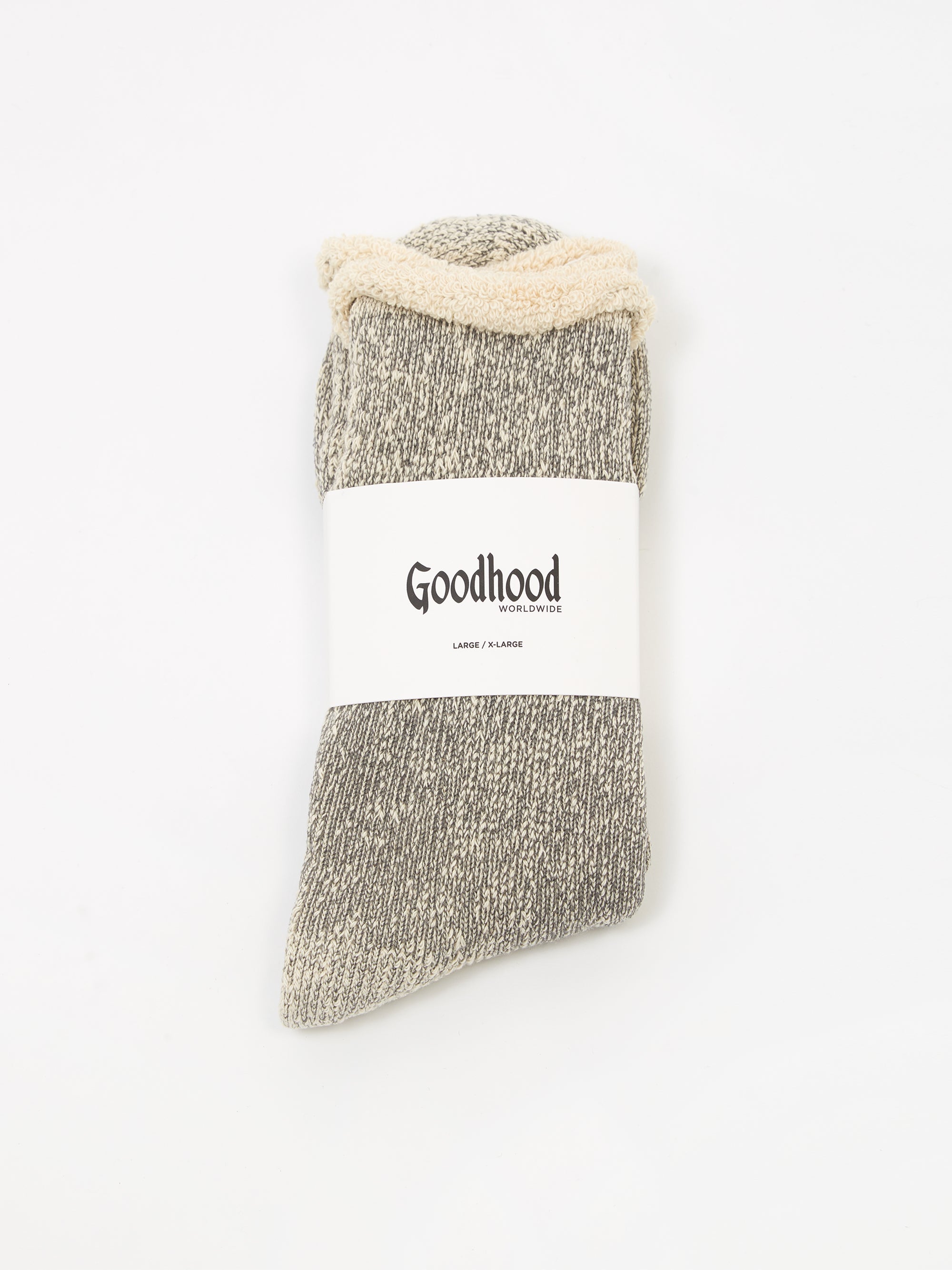 Goodhood Worldwide Double Faced Socks -Medium Grey