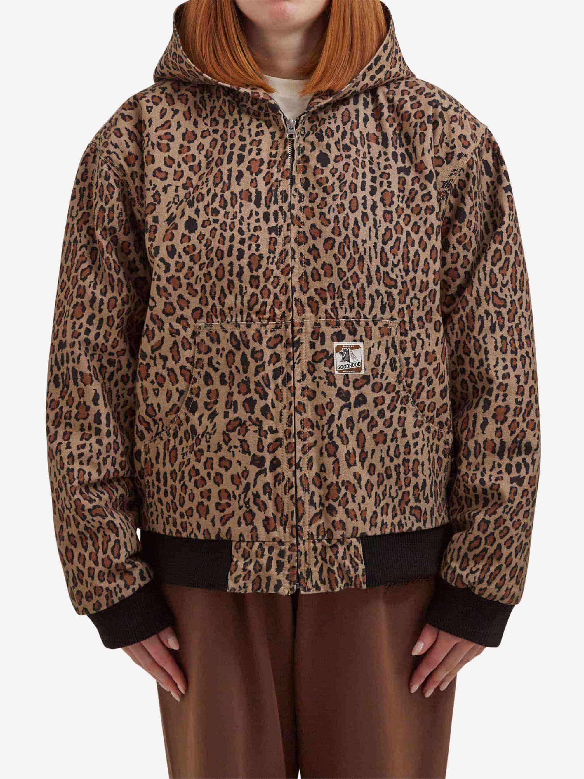 Goodhood Worldwide Warriors Hooded Coat - Leopard