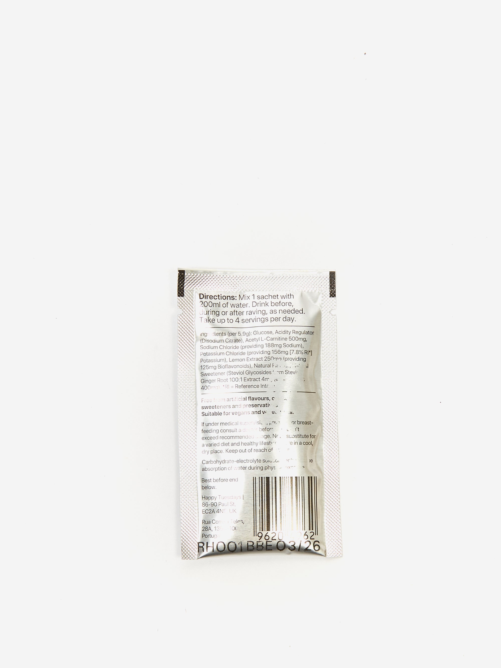 Post Rave Tablets Happy Tuesdays Post Rave Hydration Sachet – Goodhood