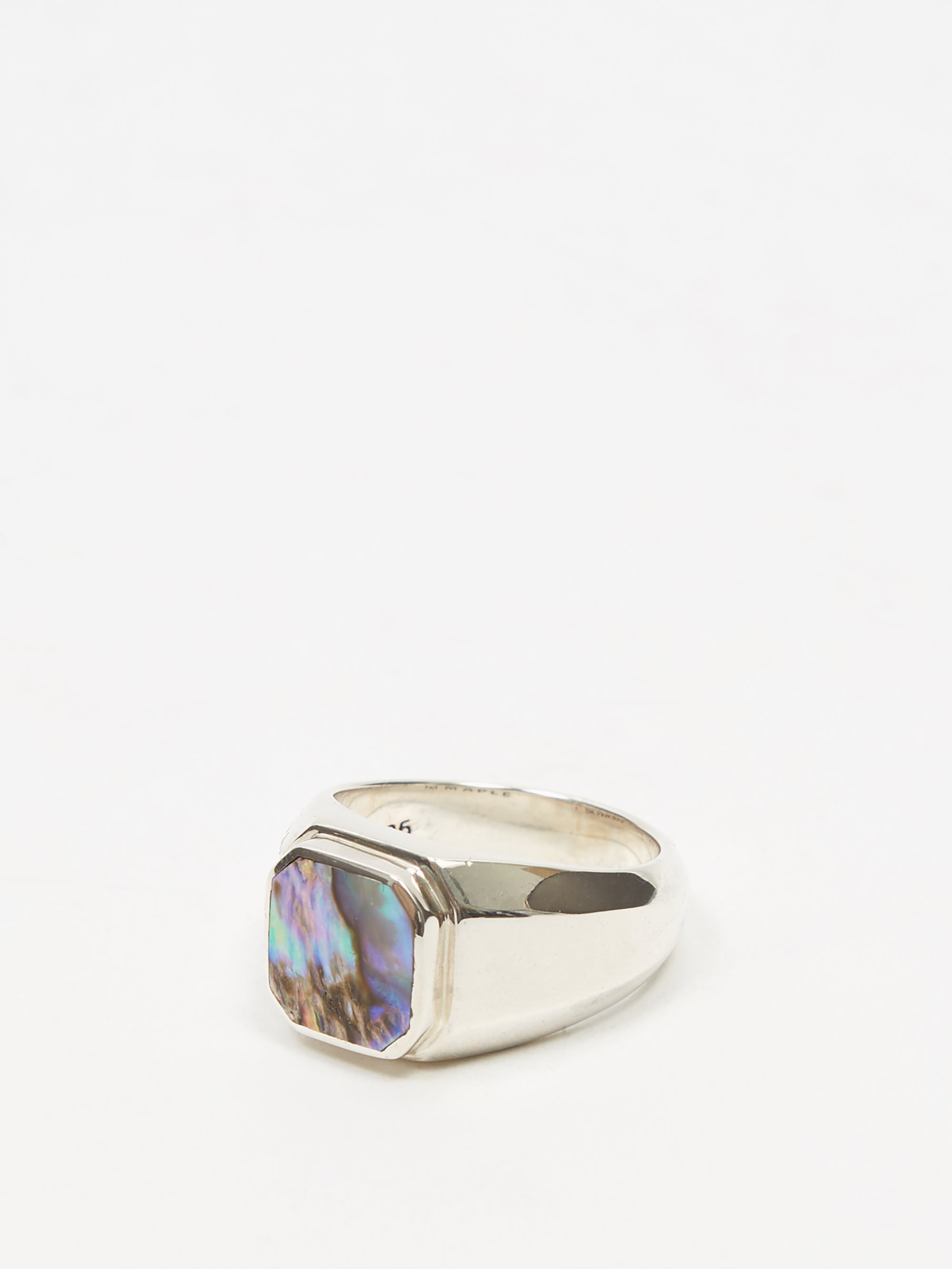 Maple Duppy Signet Ring - Silver /Abalone Shell – Goodhood