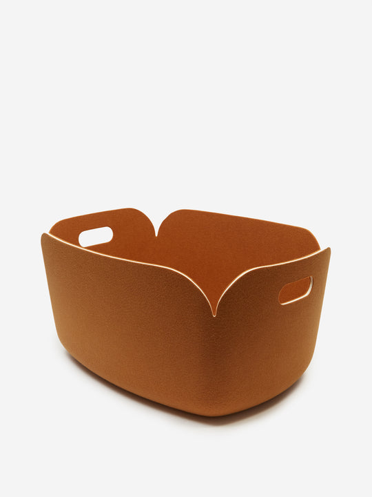 Muuto Restore Storage Basket by Mika Tolvanen - Burnt Orange – Goodhood