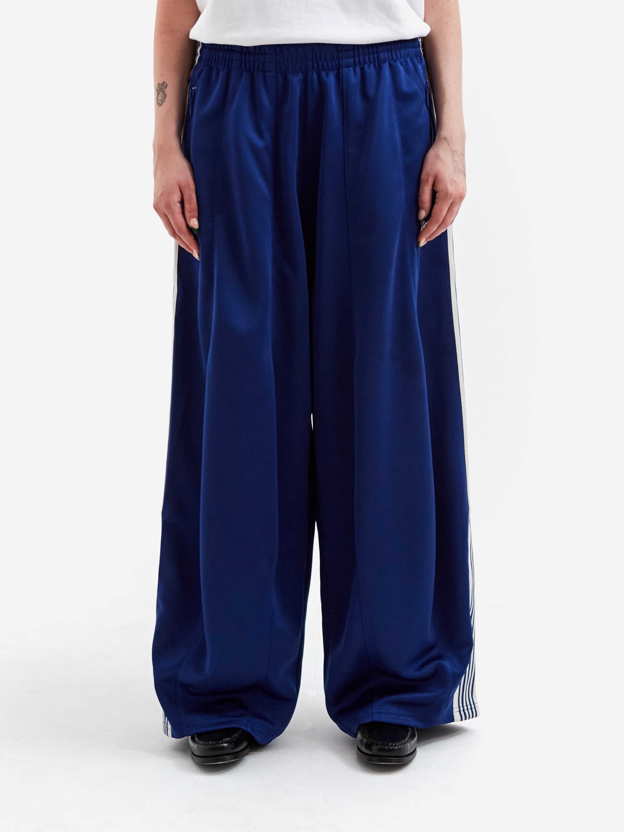 Needles LHP EXCLUSIVE TRACK PANTS SHORTS POLY SMOOTH WHITE main image 0