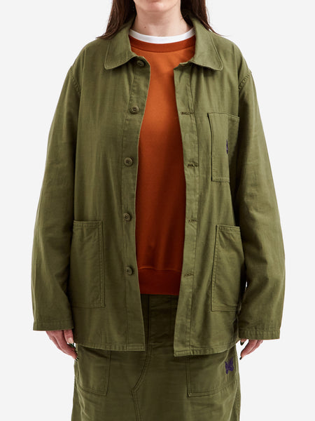 Needles D.N. Coverall - Back Sateen - Olive – Goodhood