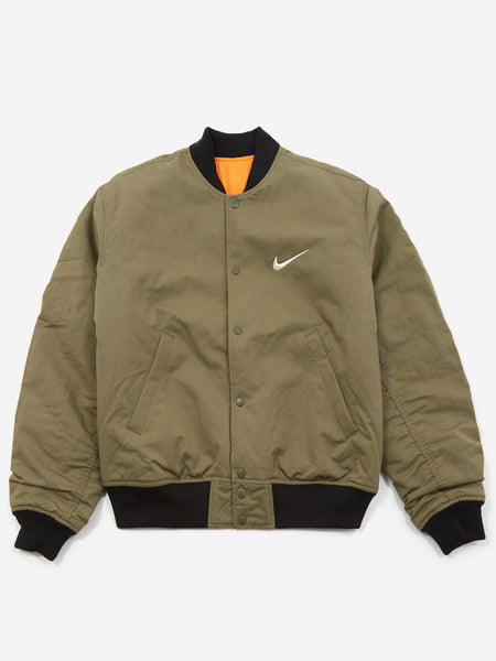 Nike olive 2025 bomber jacket