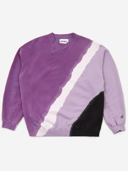 NOMA t.d. Hand Dyed Twist Sweat - Diagonal Purple