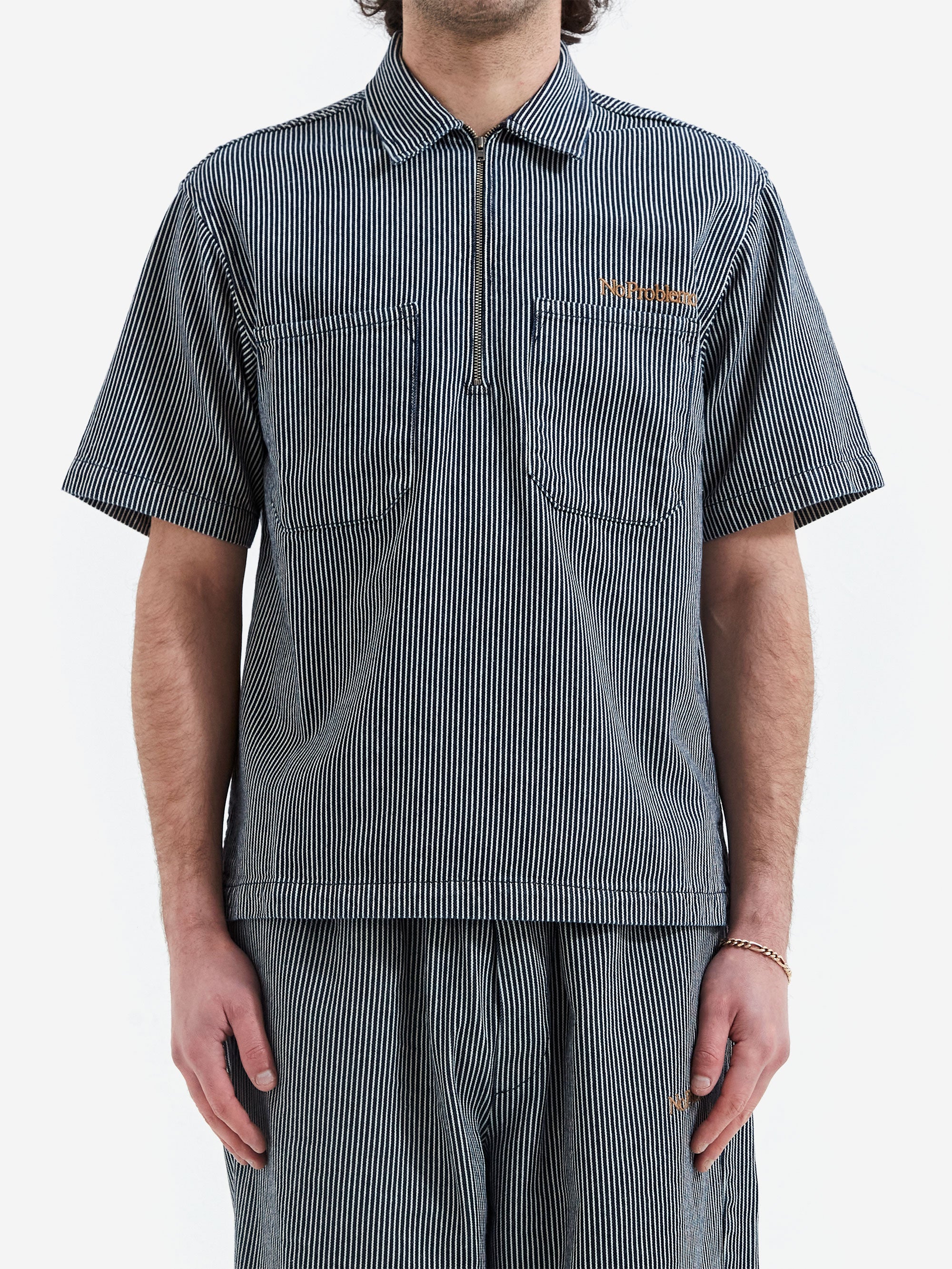 No Problemo Mini Problemo SS Work Shirt Denim - Blue – Goodhood