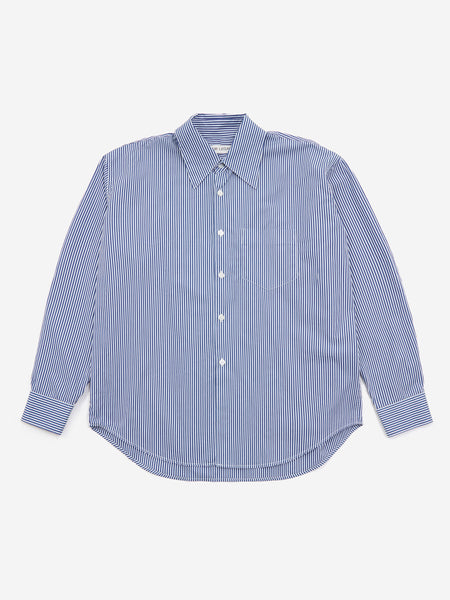 Our Legacy Coco 70s Shirt - Blue Mid Mgmt Stripe