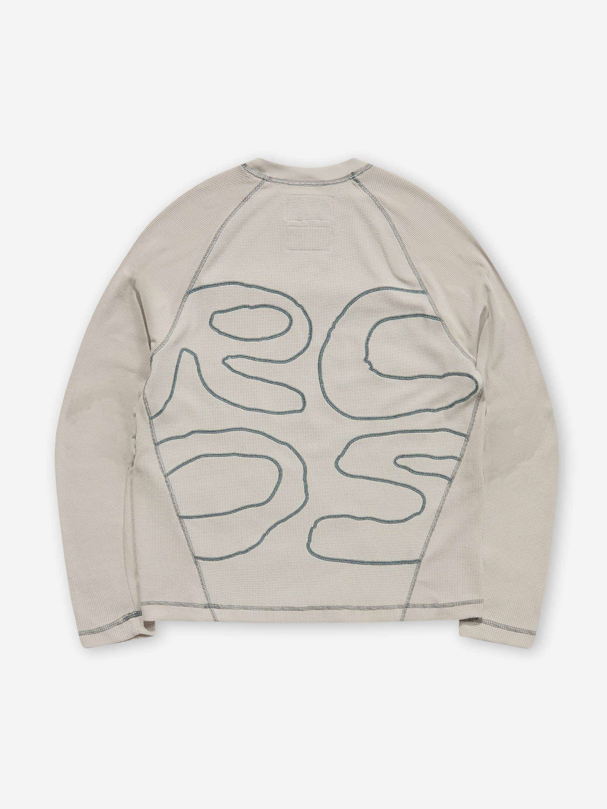 RCOS Stack Logo Waffleknit Longsleeve - Stone – Goodhood