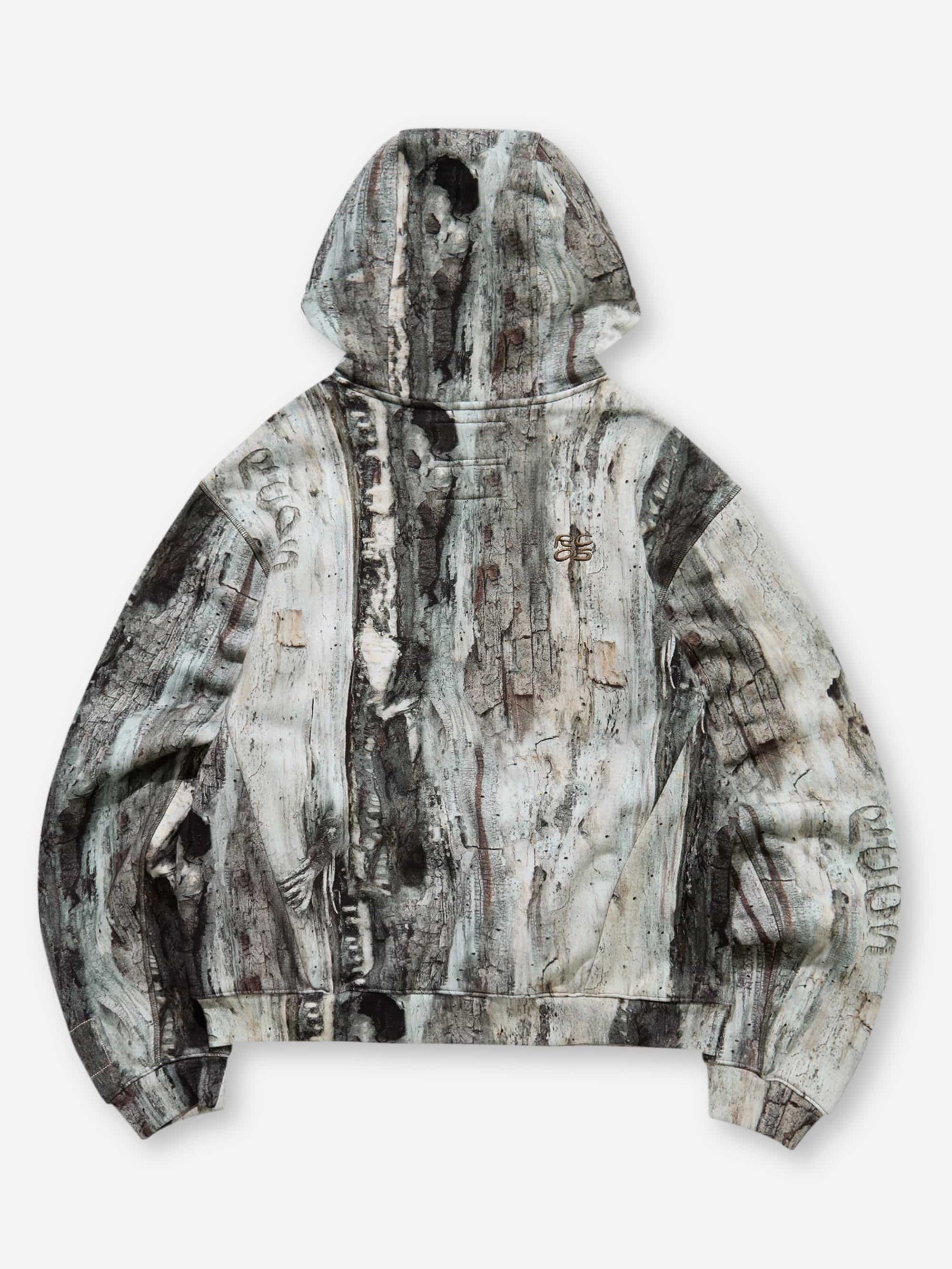 RCOS Stack Logo Hoodie - Tree Bark – Goodhood