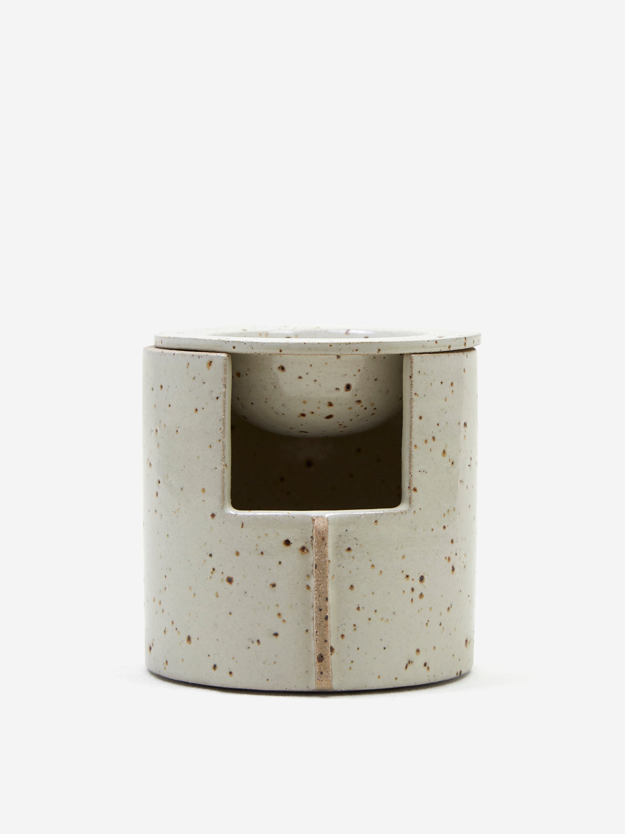 Silverceramics Handmade Oil Burner - White Fleck