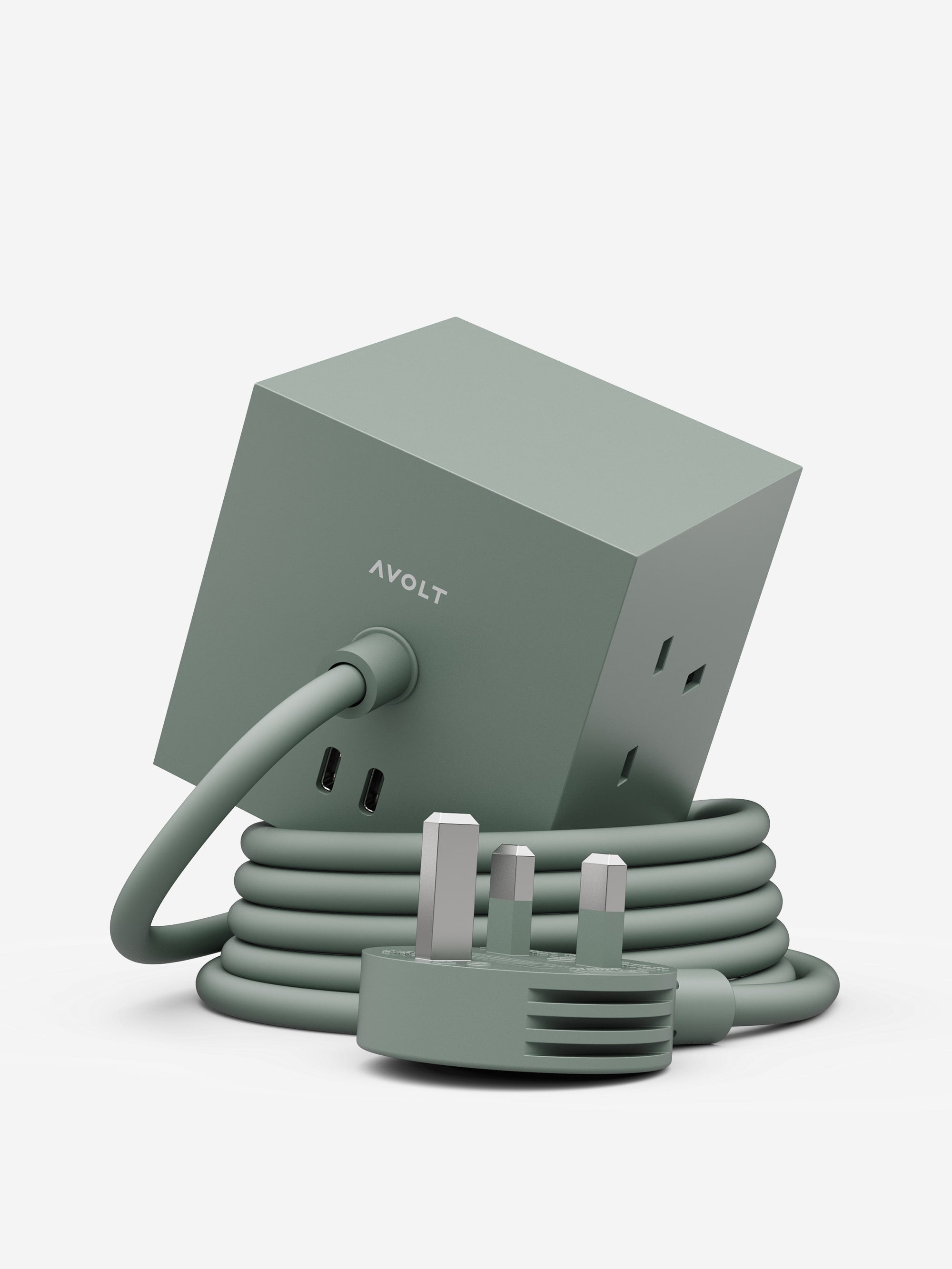 Avolt Square 1 (Dual USBC & Magnetic base) 1.8m - Oak Green – Goodhood