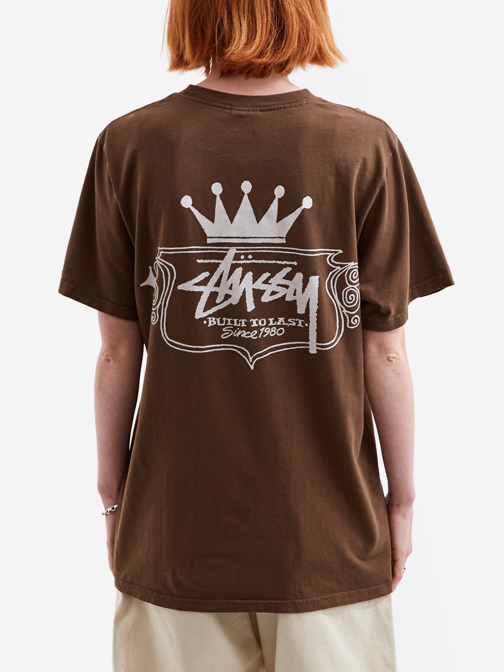 Stussy Built To Last Pigment Dyed TShirt W Brown Goodhood