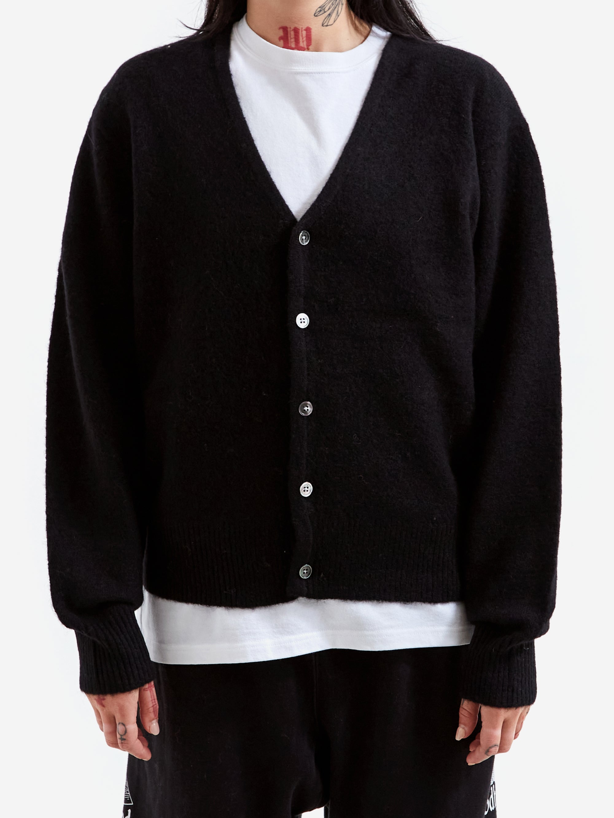 Stussy Brushed Cardigan W - Black – Goodhood
