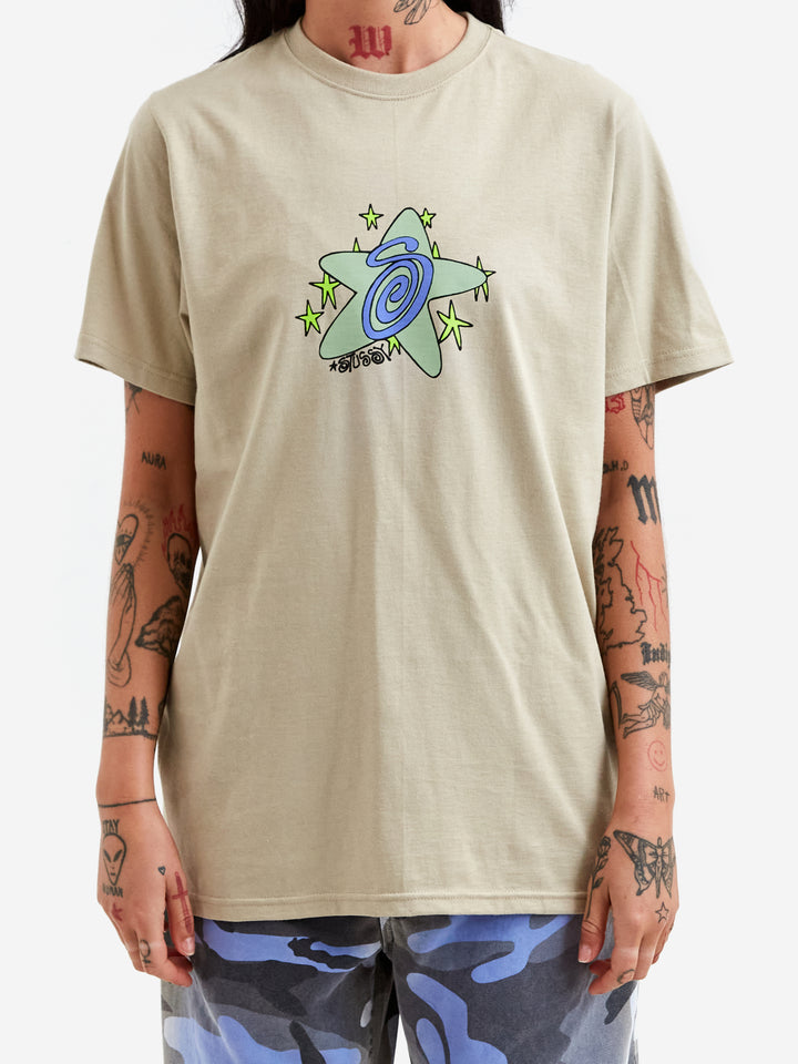 Stussy Galaxy Tee W Khaki Goodhood