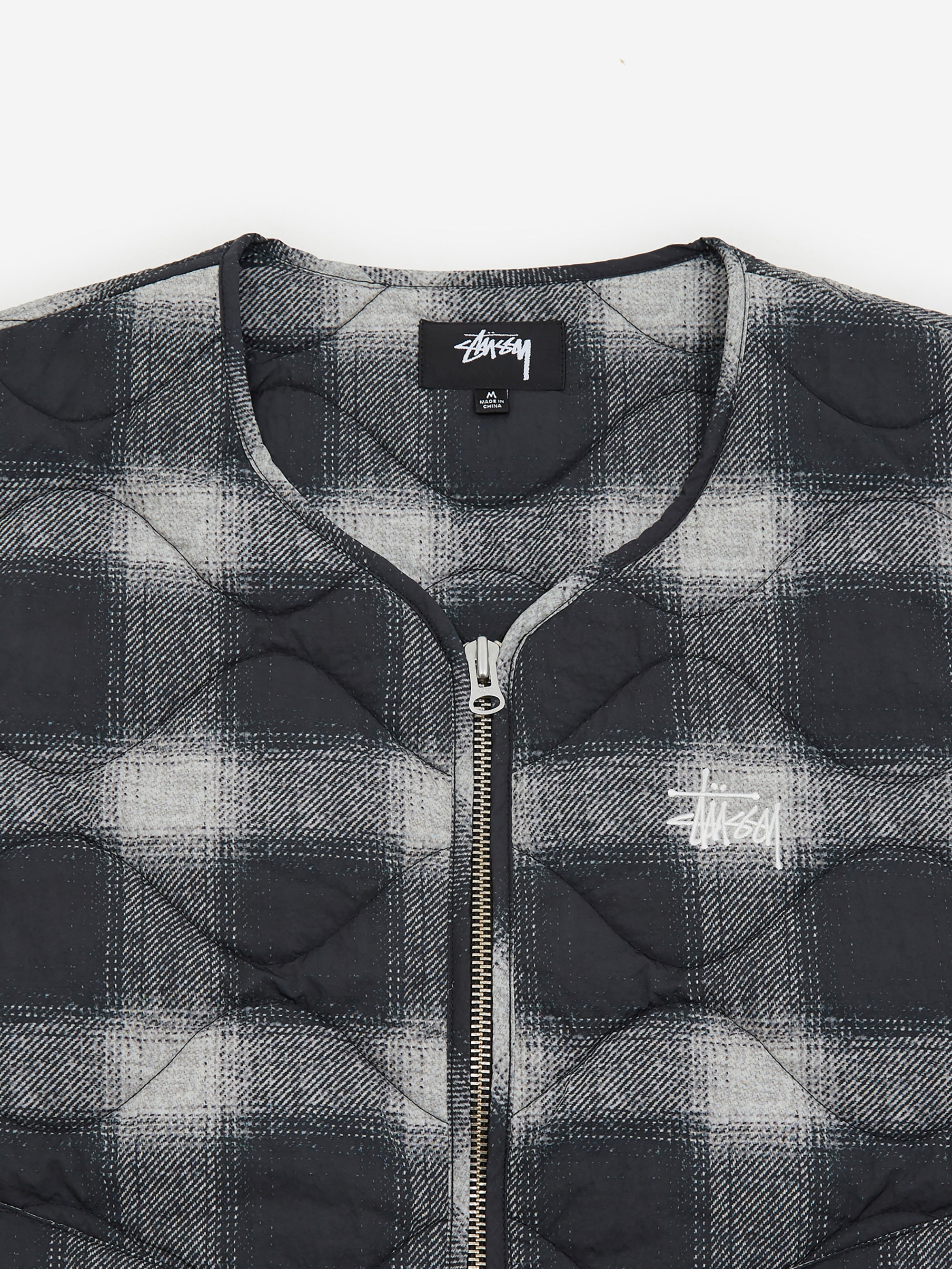 Plaid Nylon Liner Vest Stussy Checkered Vest Buy Stussy Plaid