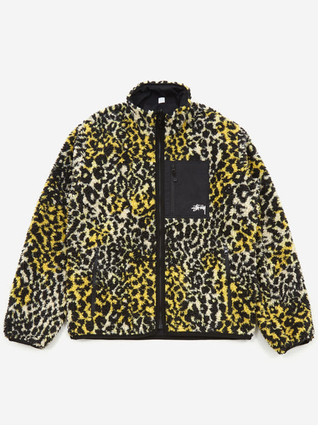 Stussy Sherpa Reversible Jacket - Yellow Leopard – Goodhood