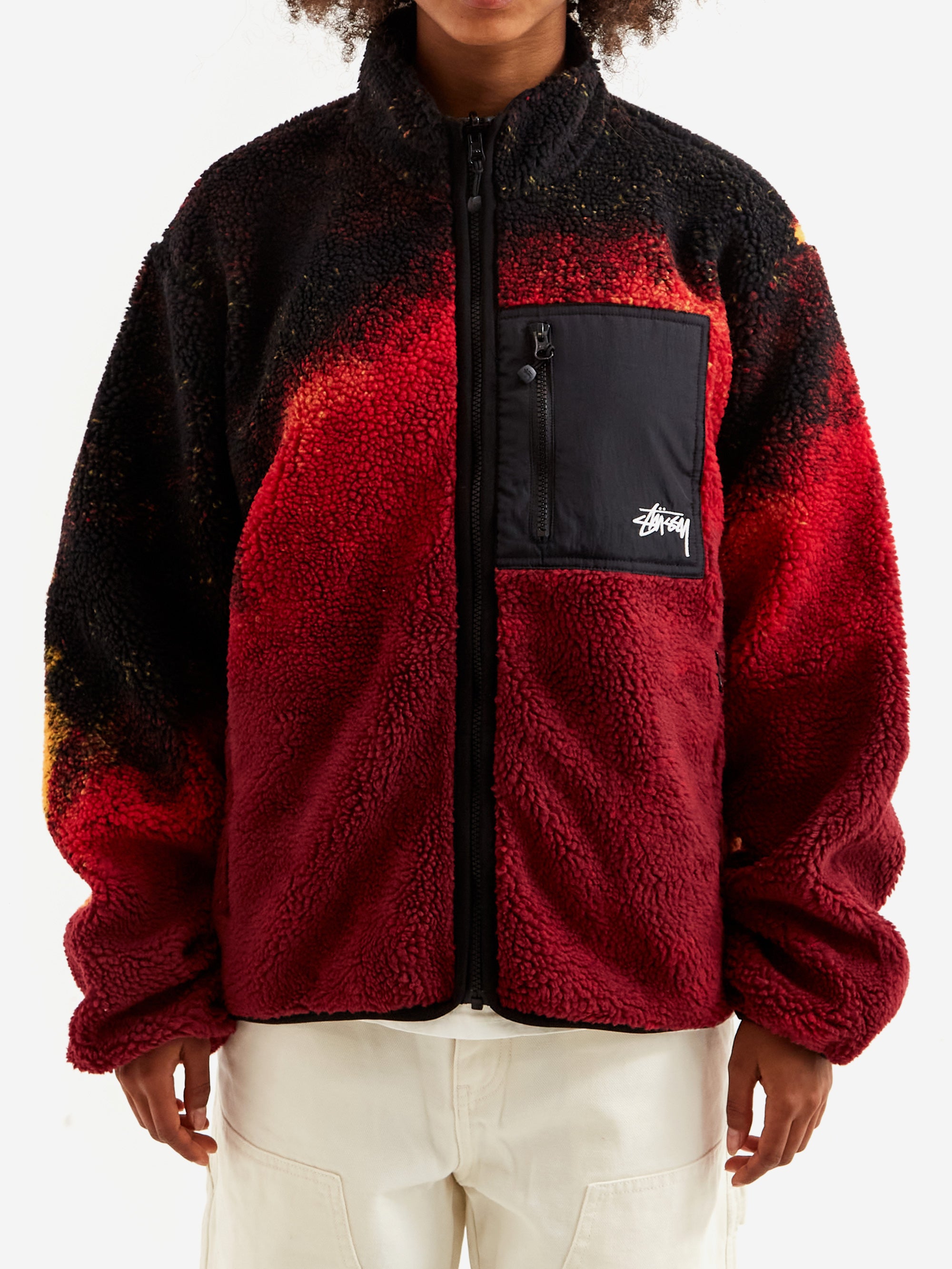 Stussy Sherpa Reversible Jacket W - Lava – Goodhood