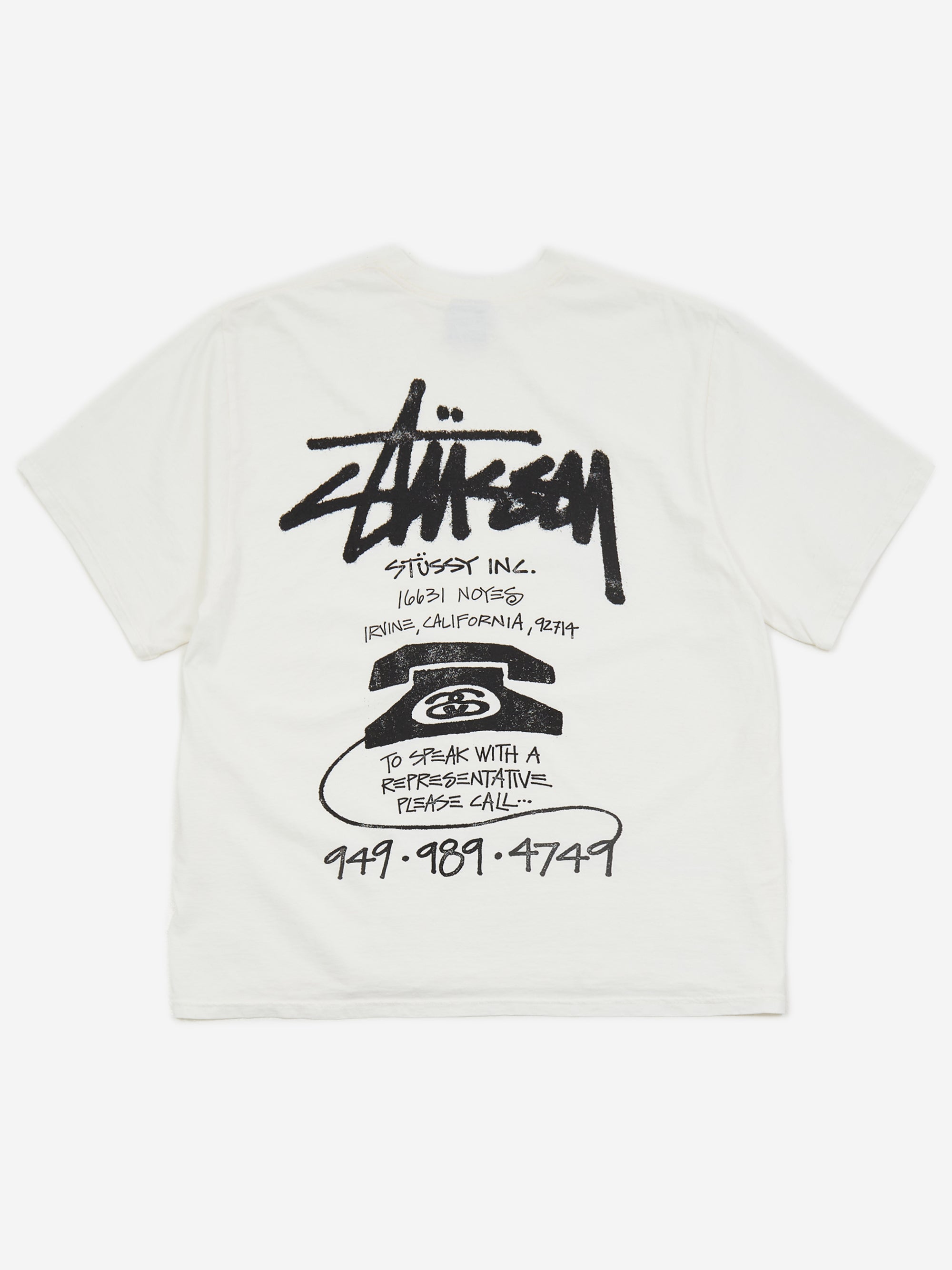 Rusty Phone Tee Stussy Old Phone Pig. Dyed T-Shirt - Natural – Goodhood
