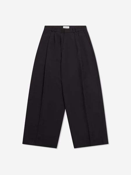 Studio Nicholson Line Double Pleat Volume Pant - Black – Goodhood