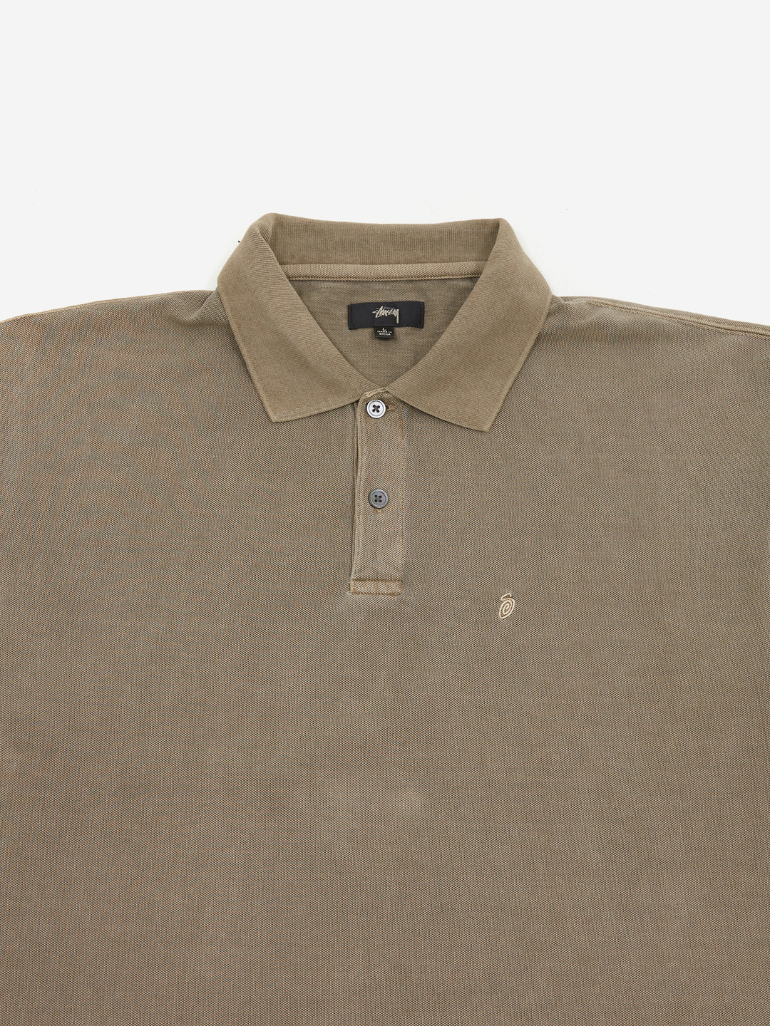 Stüssy Pig Dyed Pique Polo - Taupe – Goodhood