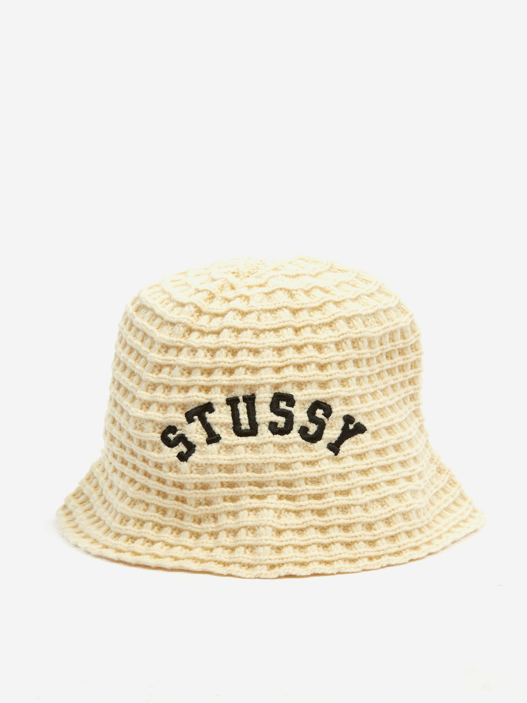 Stüssy Waffle Knit Bucket Hat - Bone – Goodhood