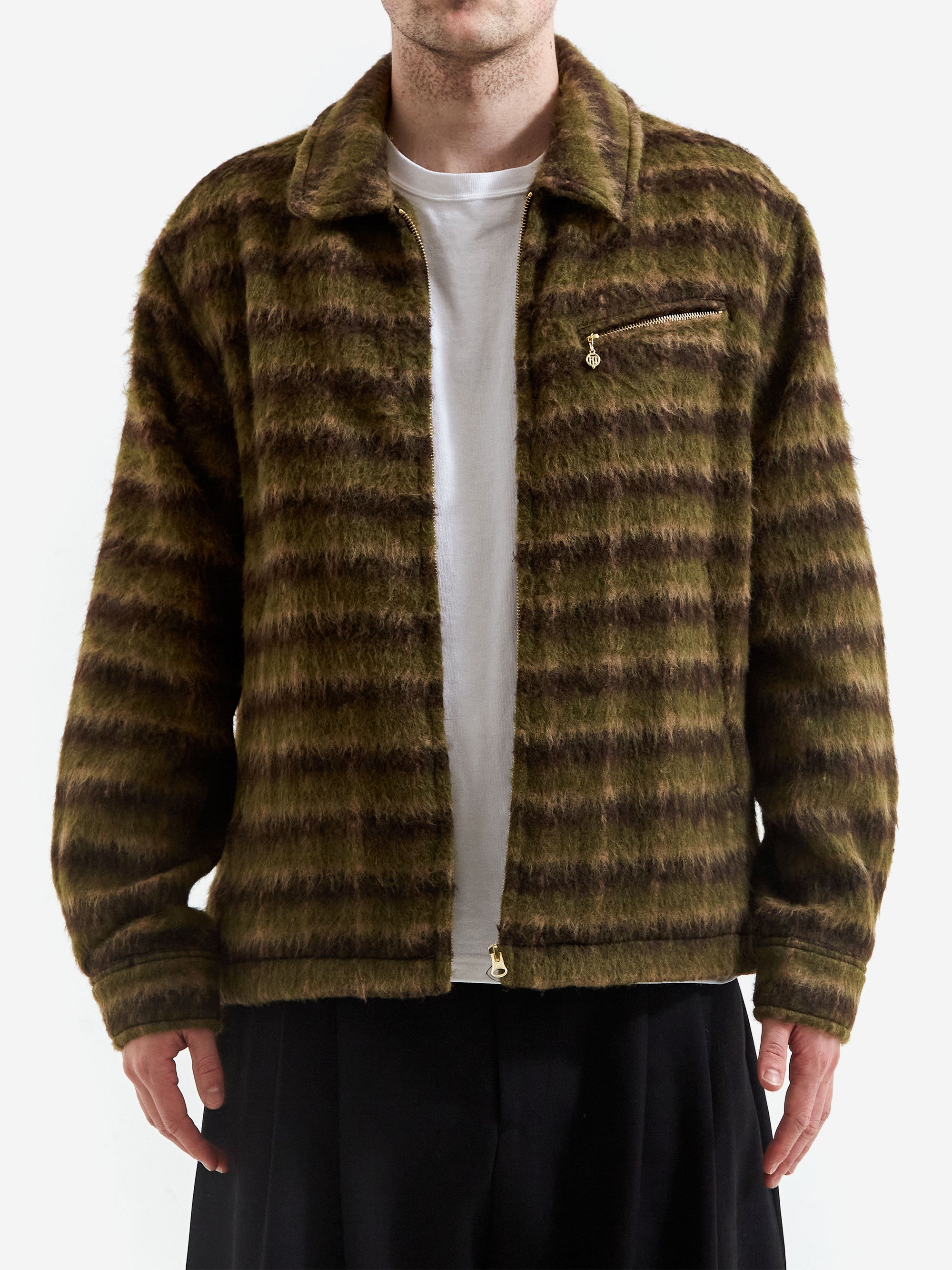 thisisneverthat Brushed Wool Check Jacket - Dark Brown – Goodhood