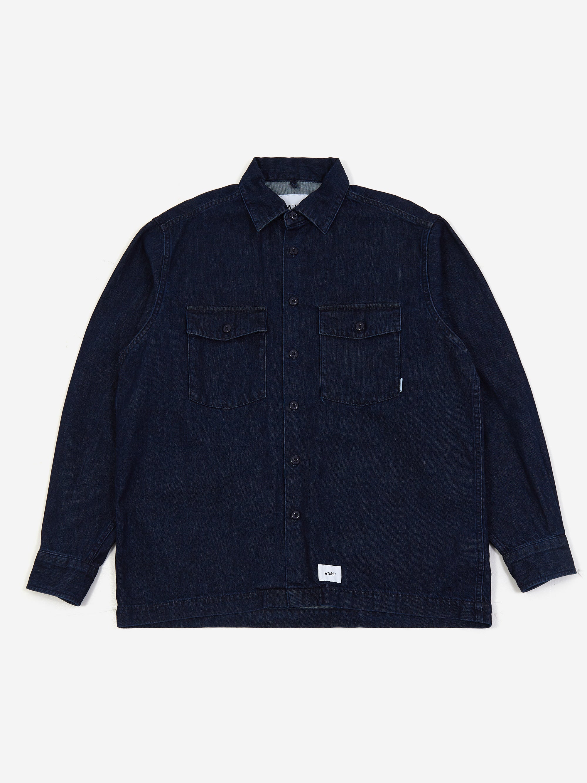 WTAPS Shirt 01 / CBW / Long Sleeve / Cotton. Denim - Indigo – Goodhood