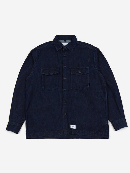 WTAPS Shirt 01 / CBW / Long Sleeve / Cotton. Denim - Indigo – Goodhood