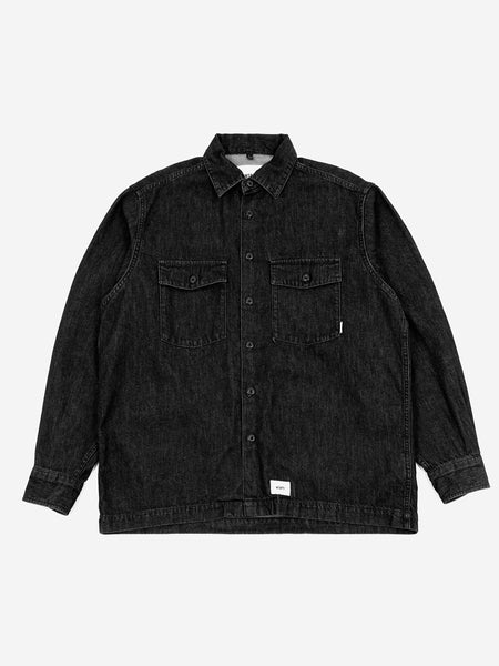 WTAPS Shirt 01 / CBW / Long Sleeve / Cotton. Denim - Black – Goodhood