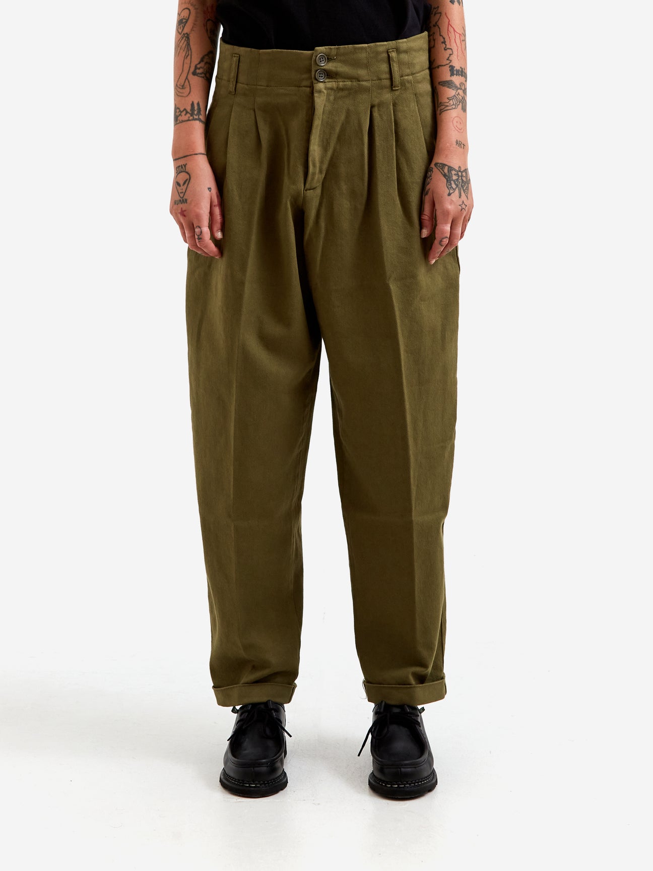 YMC Keaton Trouser - Olive – Goodhood