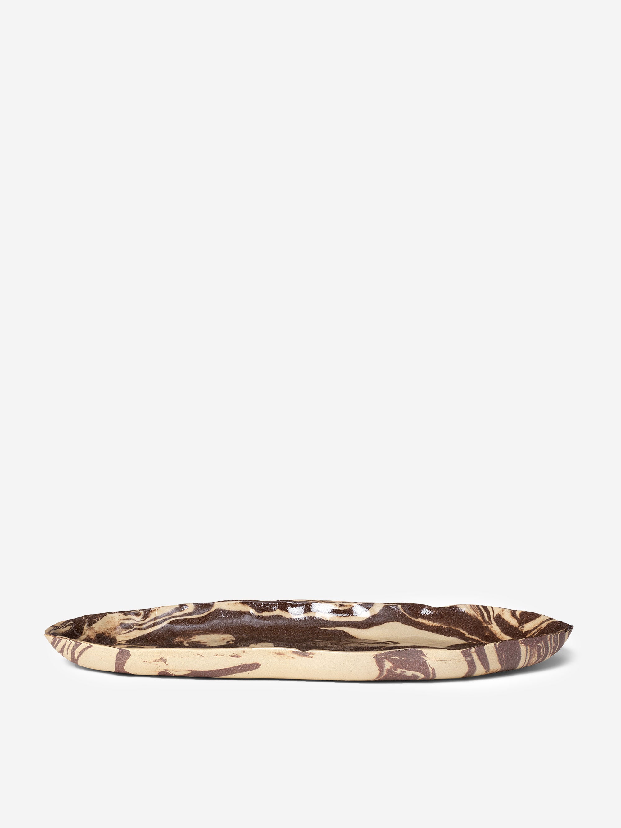 ferm LIVING Ryu Platter - 34cm - Sand/Brown