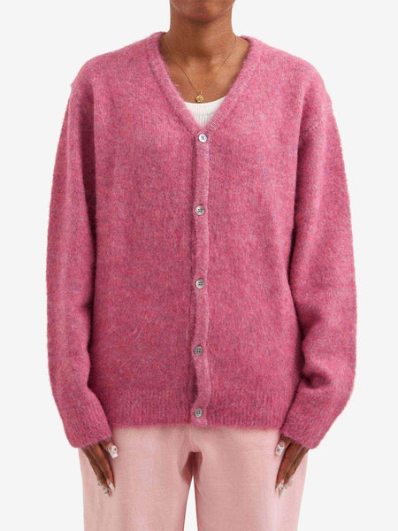 thisisneverthat Hairy Knit Cardigan W - Pink – Goodhood