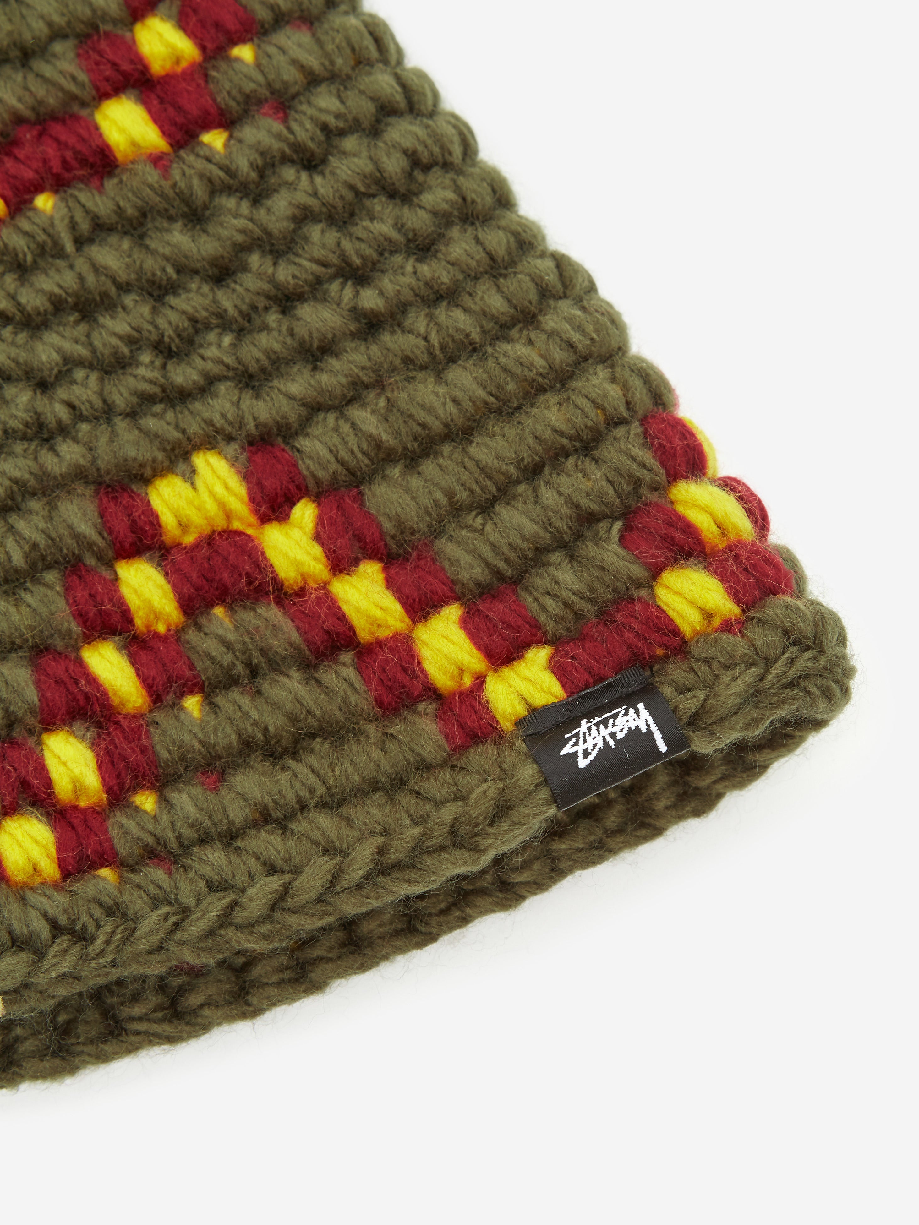 Stussy Giza Knit Bucket Hat Olive Goodhood