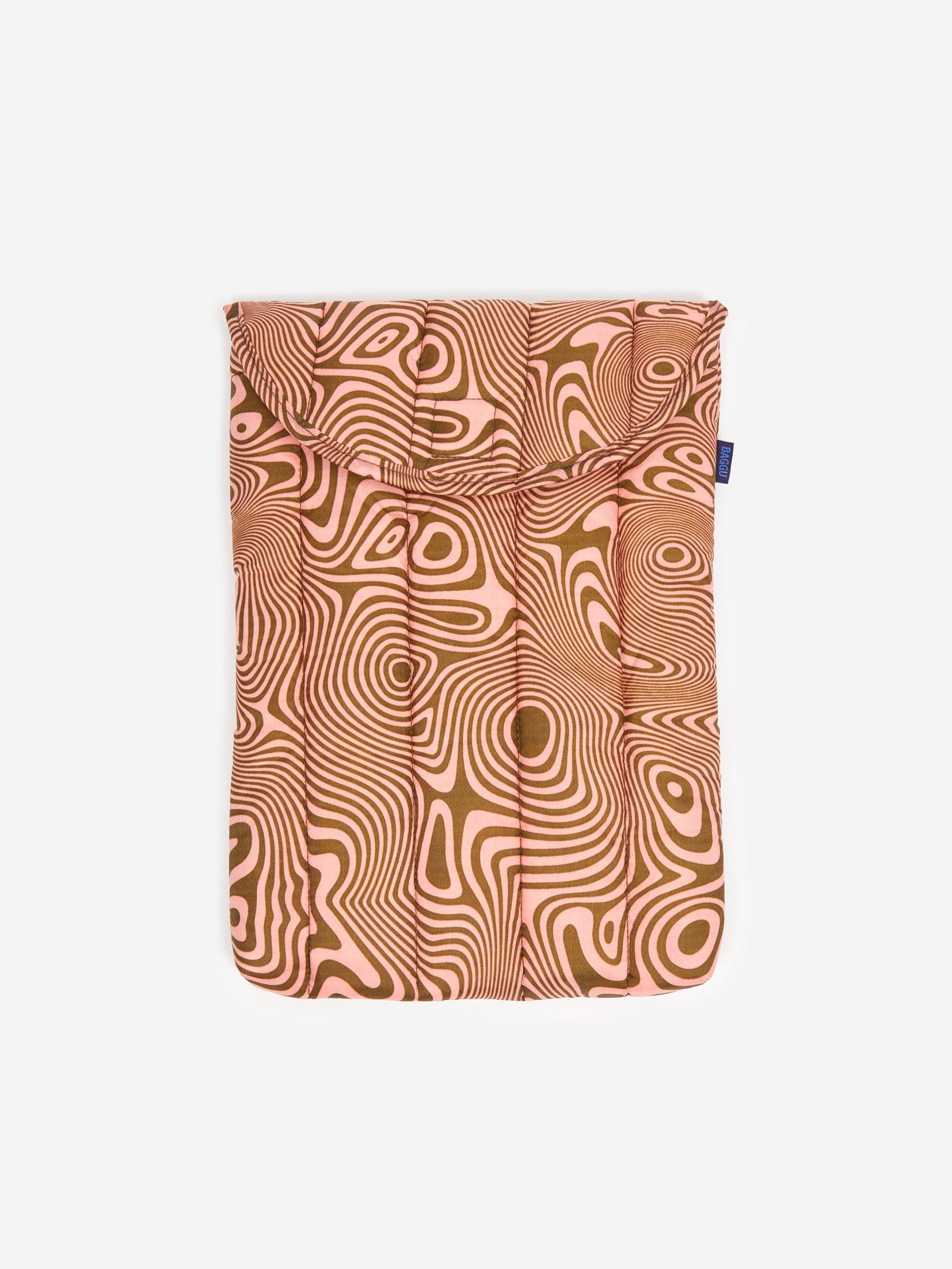 Baggu Puffy Laptop Sleeve 1314" Trippy Swirl Salmon Goodhood