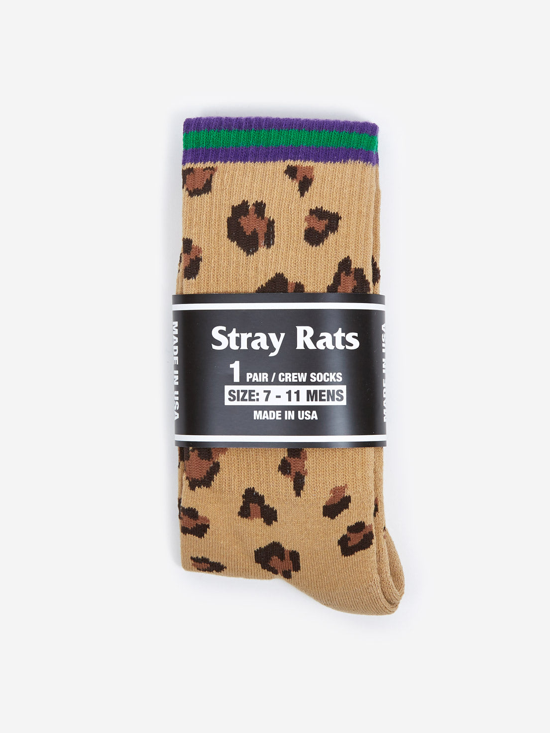 Stray Rats Leopard Socks - Tan – Goodhood
