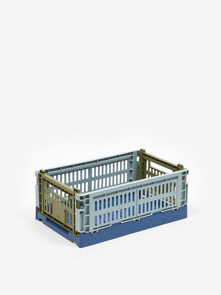 HAY Recycled Colour Crate Mix Small Dusty Blue Goodhood